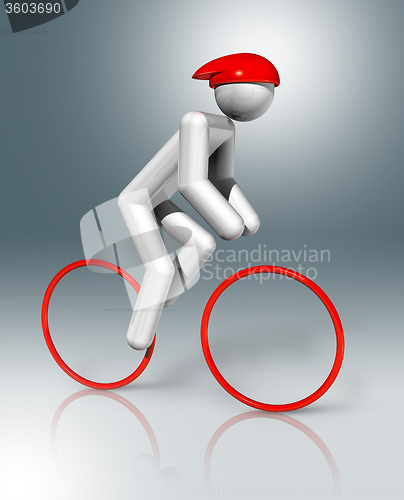 Image of Cycling Road 3D symbol, Olympic sports