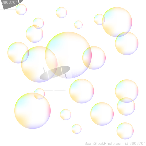 Image of Transparent Colorful Foam Bubbles