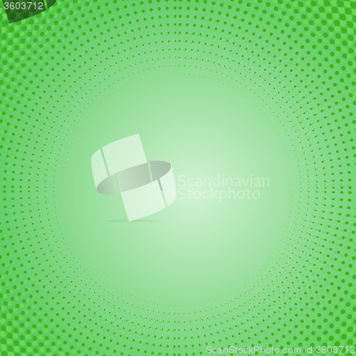 Image of Dots on Green Background. Halftone Texture. 