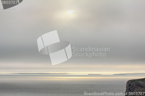 Image of view of nuclear-povered site on Novaya Zemlya archipelago. 