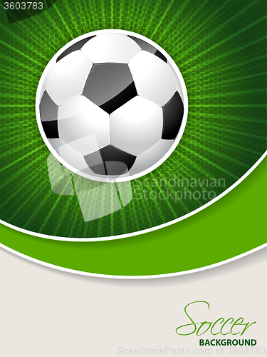 Image of Abstract soccer brochure with bursting ball