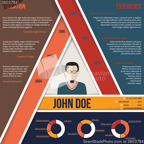 Image of Modern triangle shape cv resume template