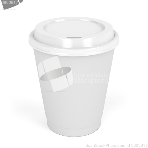 Image of White paper coffee cup