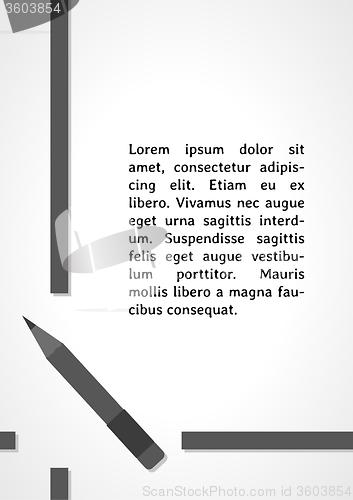 Image of pen symbol dark infographics