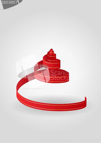 Image of red spiral ribbon