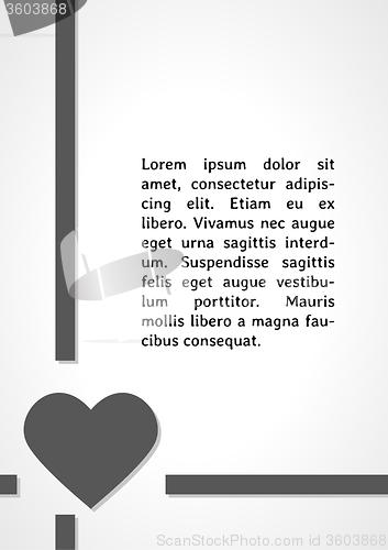 Image of heart symbol dark infographics