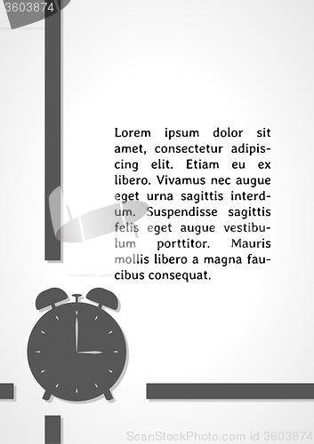 Image of alarm clock dark infographics