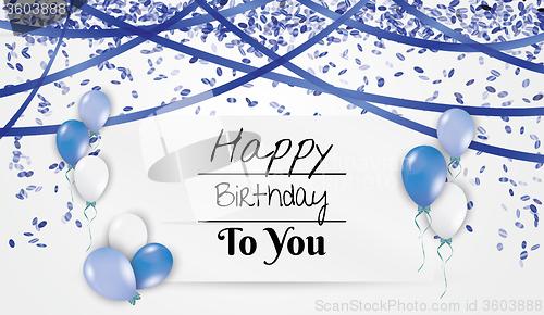 Image of birthday card with balloons