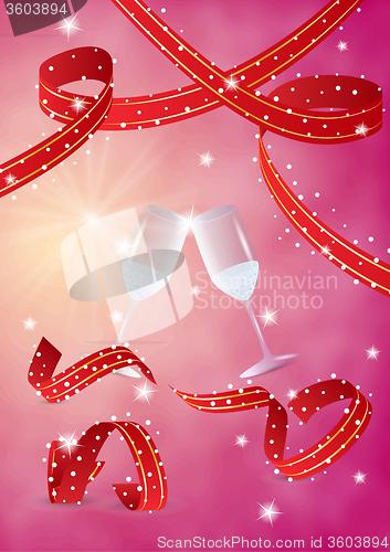 Image of glasses and ribbons