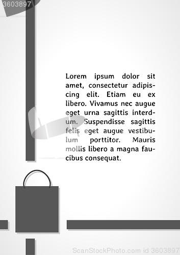 Image of shopping bag symbol dark infographics