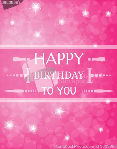 Image of birthday card with shinning stars