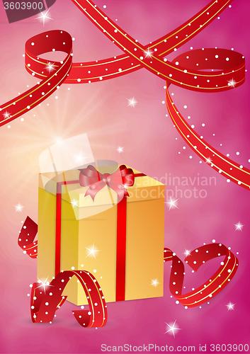 Image of present and ribbons