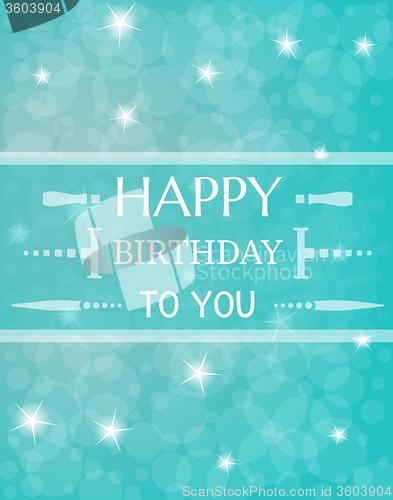 Image of birthday card with shinning stars