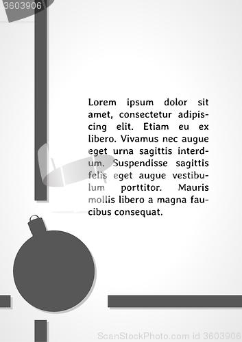 Image of christmas ball dark infographics