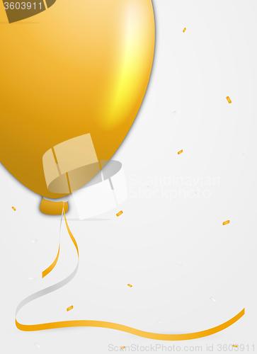 Image of invitation card with balloon