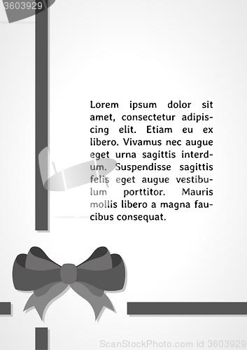 Image of gray elegant bow dark infographics