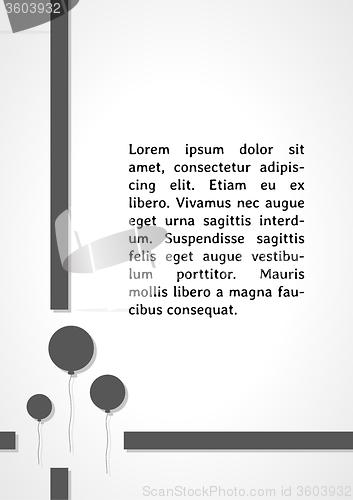 Image of gray balloons dark infographics