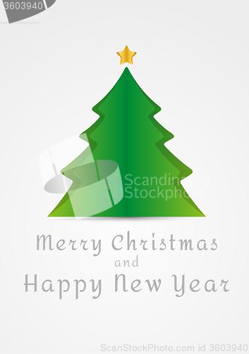 Image of card with christmas tree