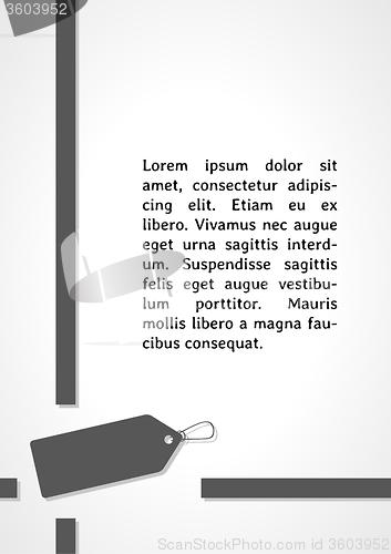 Image of gray price tag dark infographics