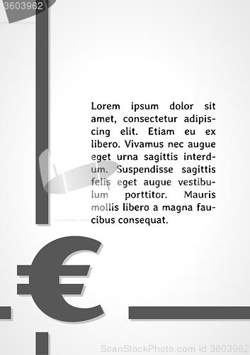 Image of euro symbol dark infographics