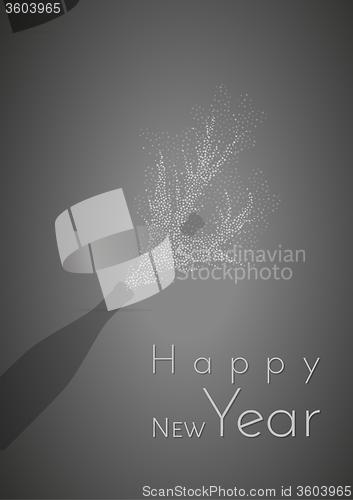 Image of happy new year and bottle