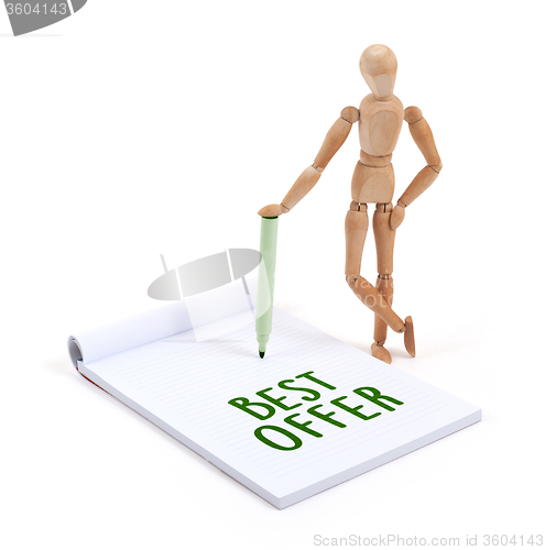 Image of Wooden mannequin writing - Best offer