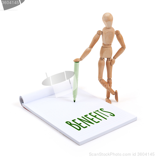 Image of Wooden mannequin writing - Benefits