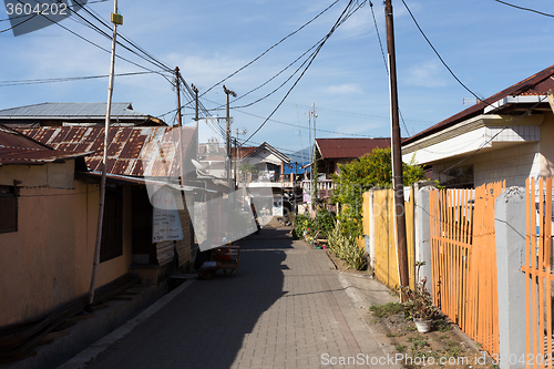 Image of Manado shantytown street North Sulawesi