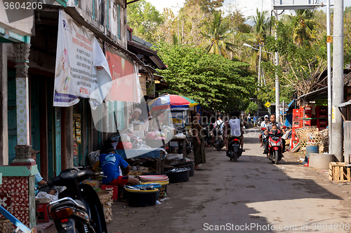 Image of Hindu at the traditional street market, Bali