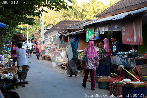 Image of Hindu at the traditional street market, Bali