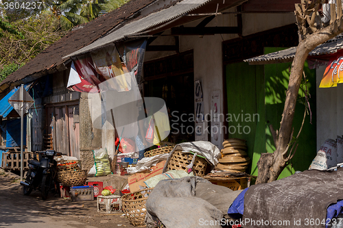 Image of empty street market, Bali