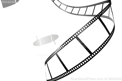 Image of Black film strip isolated
