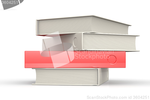 Image of Stack of books red isolated