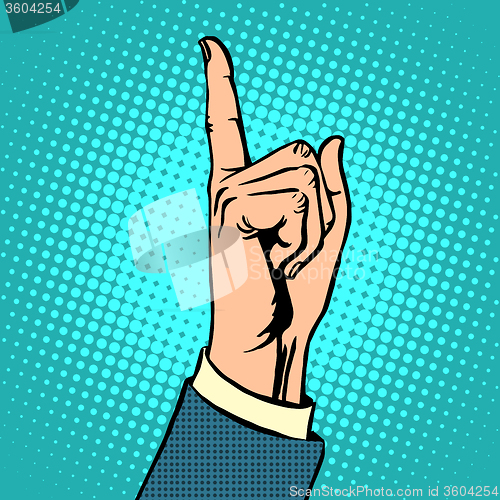Image of Attention gesture thumbs up