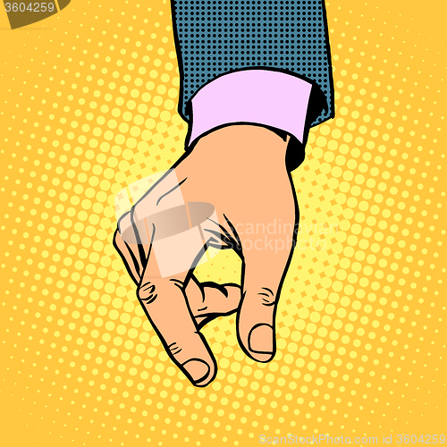 Image of take contribution gesture hand business concept