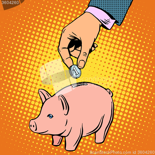 Image of Piggy Bank contribution money