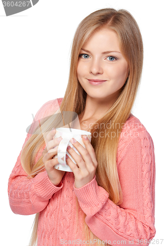 Image of Woman holding a cup