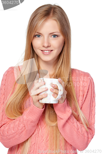 Image of Woman holding a cup
