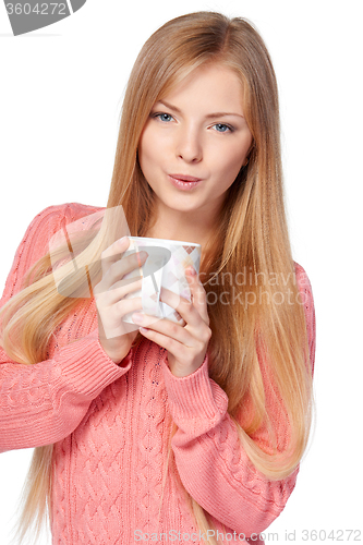 Image of Woman holding a cup