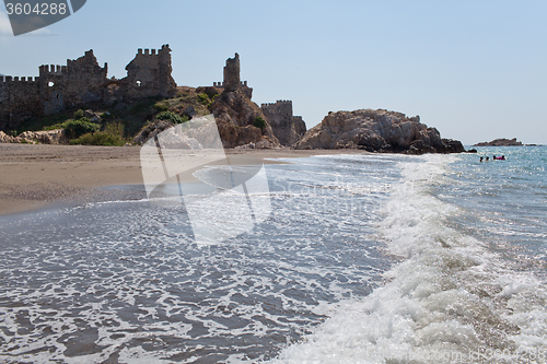 Image of Castle and plage at Turkey