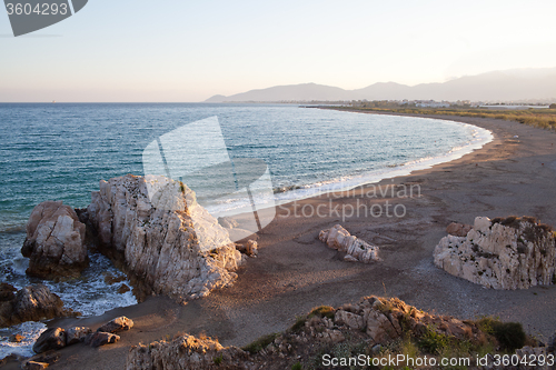 Image of Sunset in sea