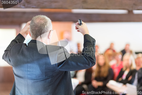 Image of Businessman making a business presentation.