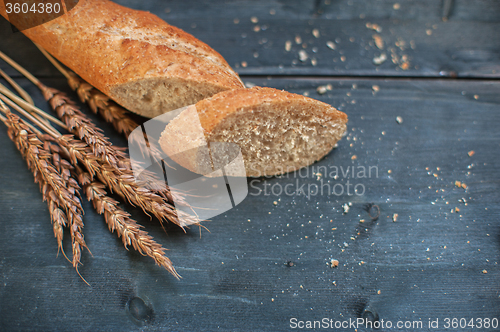 Image of Bread composition with wheats