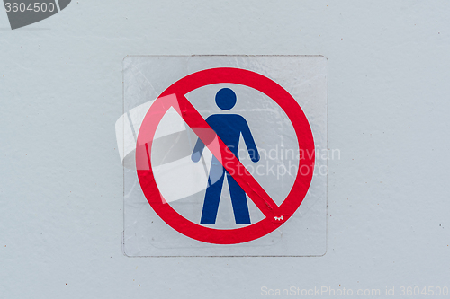 Image of No people access sign