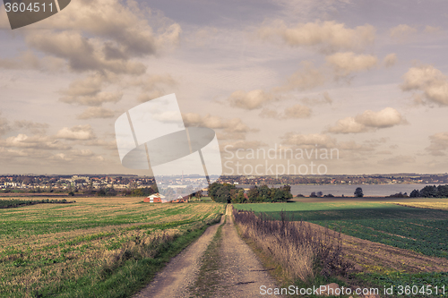 Image of Long road in a countryside