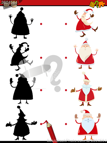 Image of shadow task with santa claus