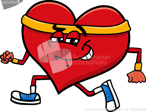 Image of sporty heart cartoon character