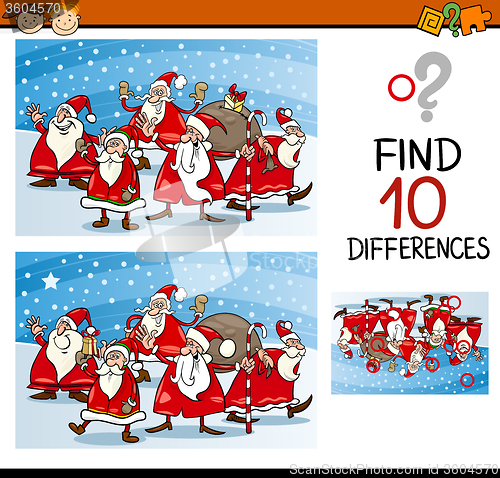 Image of christmas differences task for kids