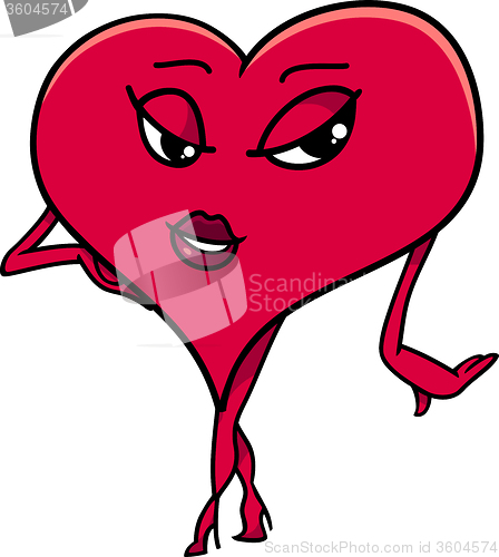 Image of female heart cartoon character
