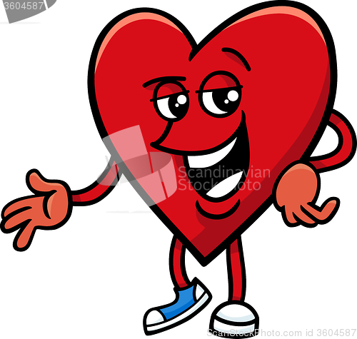 Image of heart valentine cartoon character